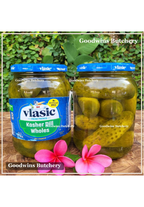 Pickle cucumber KOSHER DILL WHOLE GHERKINS Vlasic USA 32fl.oz 946ml ACAR MENTIMUN